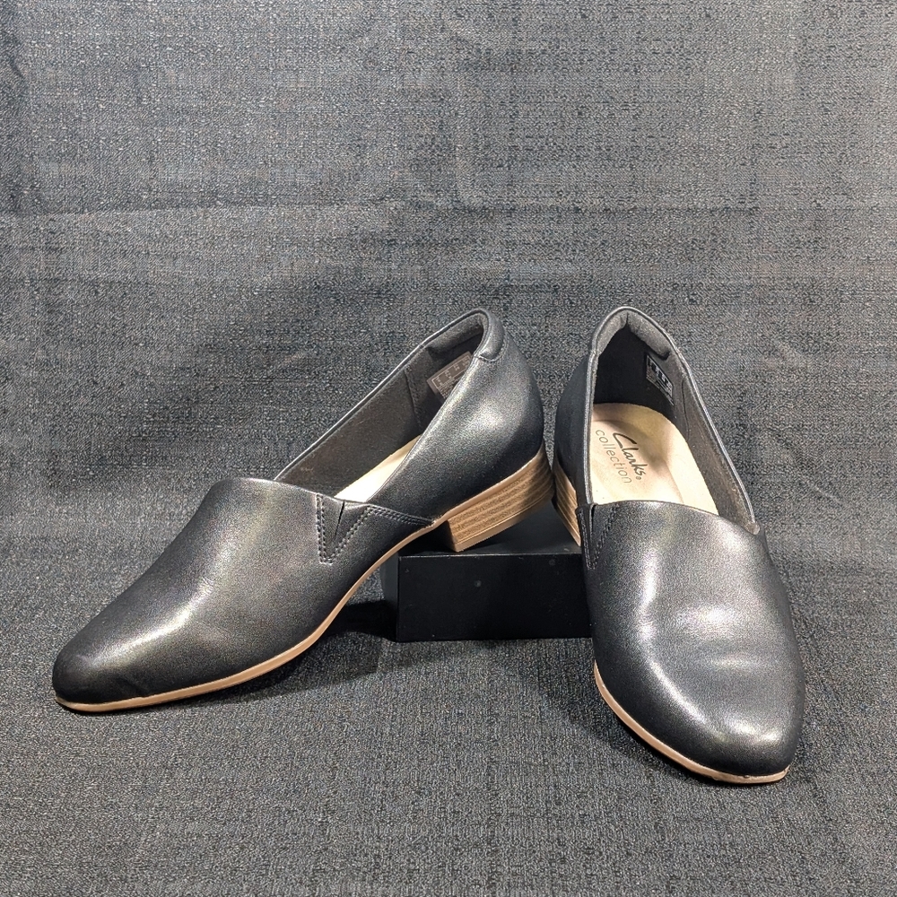 Women's Clarks Collection Juliet Palm Leather Flats sz 7.5 Wide ***MINT*…